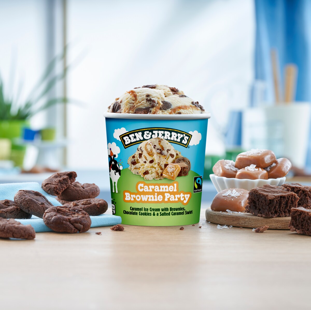 Caramel Brownie Party Ice Cream - Tub 4 / 4